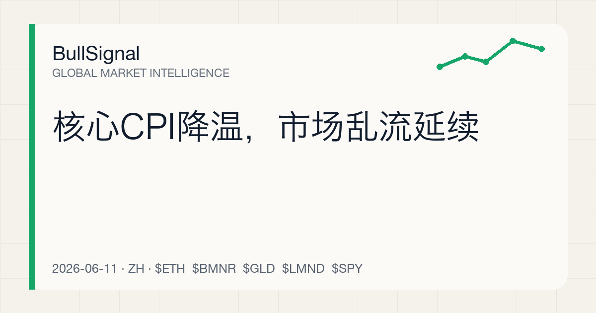 核心CPI降温，市场乱流延续