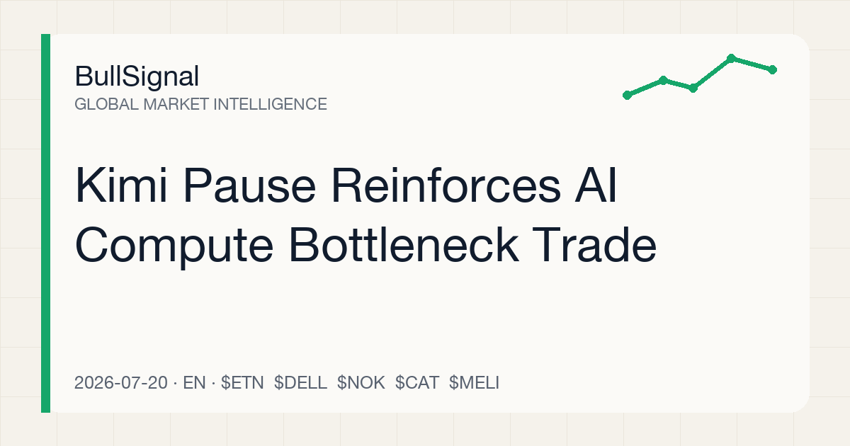 Kimi Pause Reinforces AI Compute Bottleneck Trade
