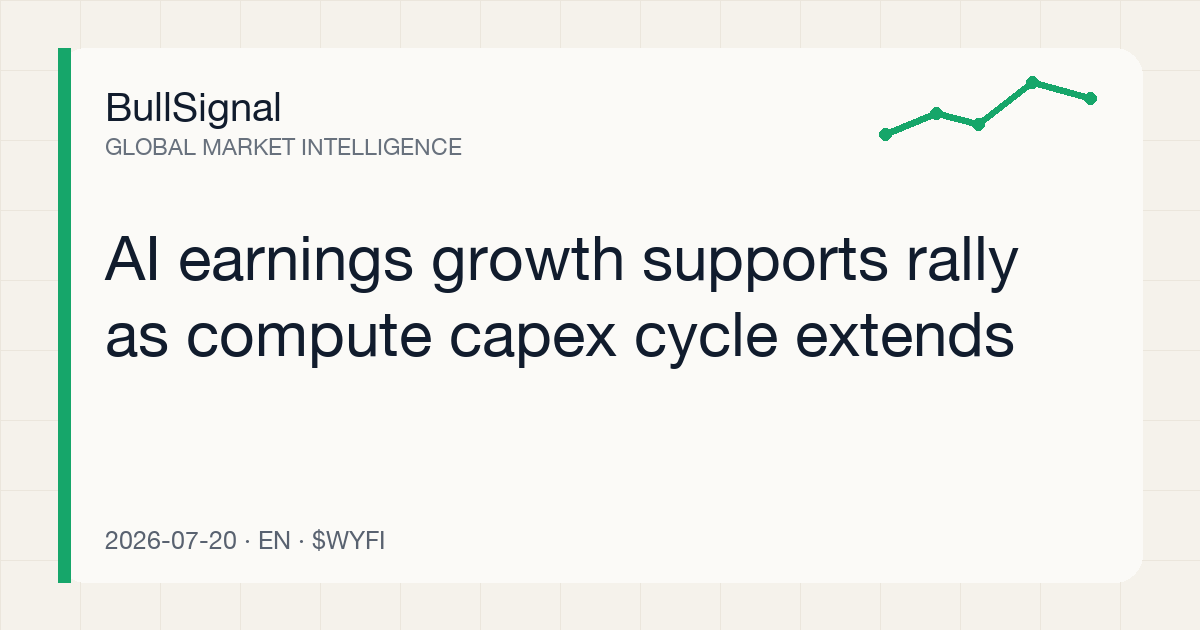 AI earnings growth supports rally as compute capex cycle extends