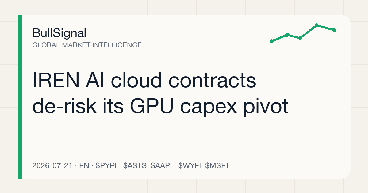 IREN AI cloud contracts de-risk its GPU capex pivot