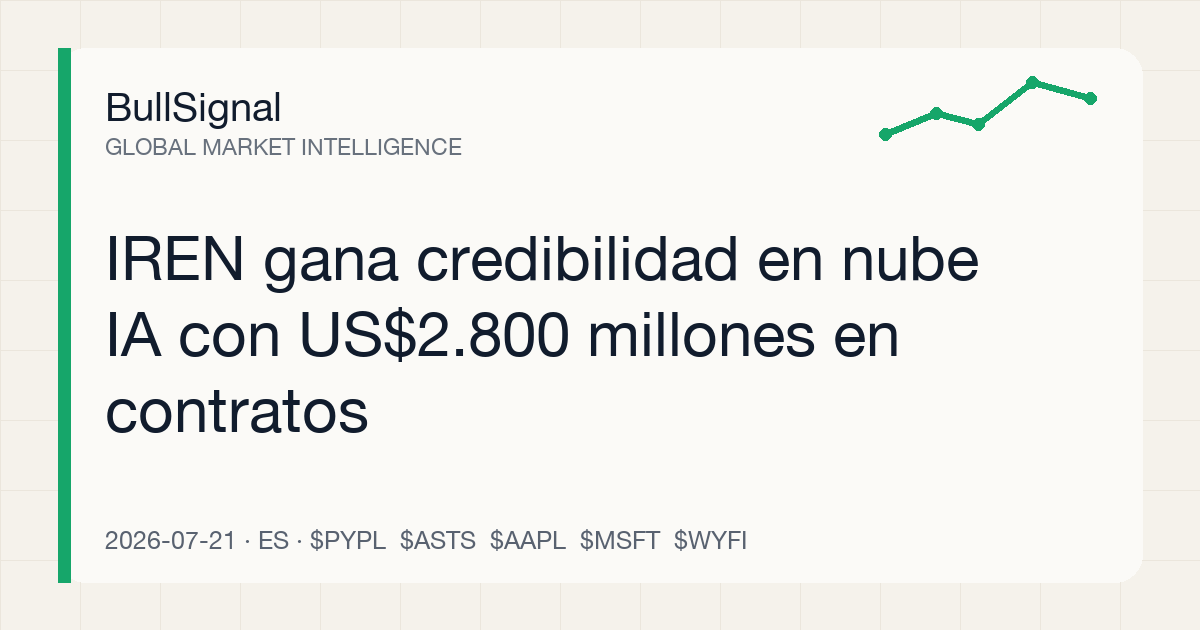 IREN gana credibilidad en nube IA con US$2.800 millones en contratos