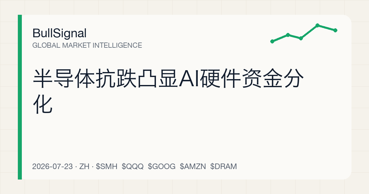 半导体抗跌凸显AI硬件资金分化