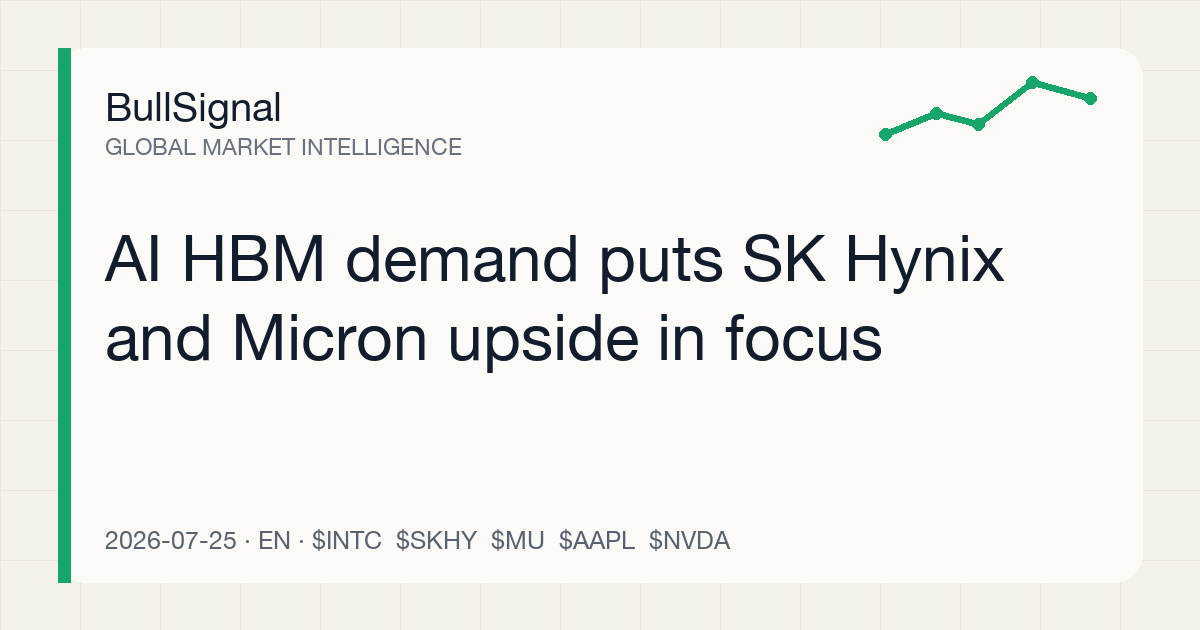 AI HBM demand puts SK Hynix and Micron upside in focus